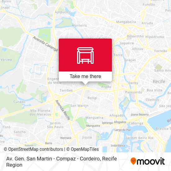 Av. Gen. San Martin - Compaz - Cordeiro map