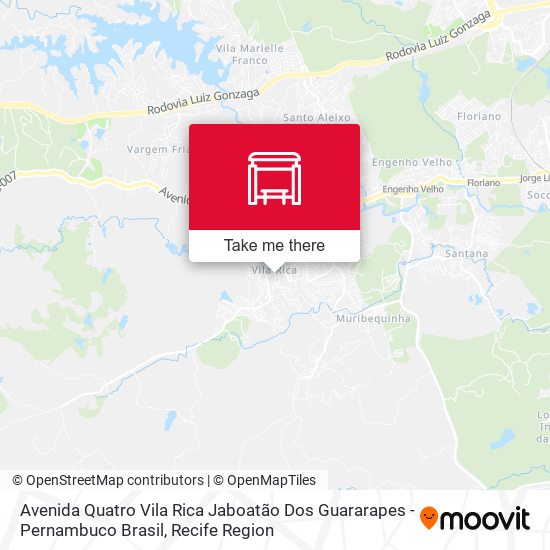 Avenida Quatro Vila Rica Jaboatão Dos Guararapes - Pernambuco Brasil map