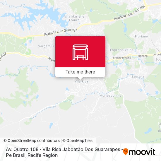 Av. Quatro 108 - Vila Rica Jaboatão Dos Guararapes - Pe Brasil map