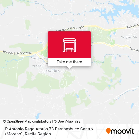 R Antonio Rego Araujo 73 Pernambuco Centro (Moreno) map