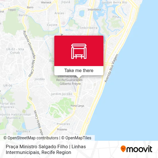 Praça Ministro Salgado Filho | Linhas Intermunicipais map