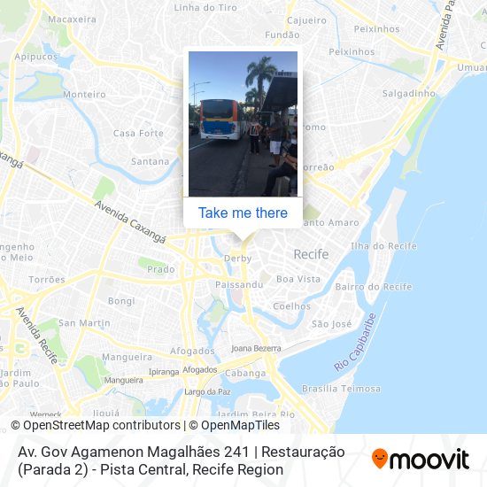 Mapa Av. Gov  Agamenon Magalhães 241 | Restauração (Parada 2) - Pista Central