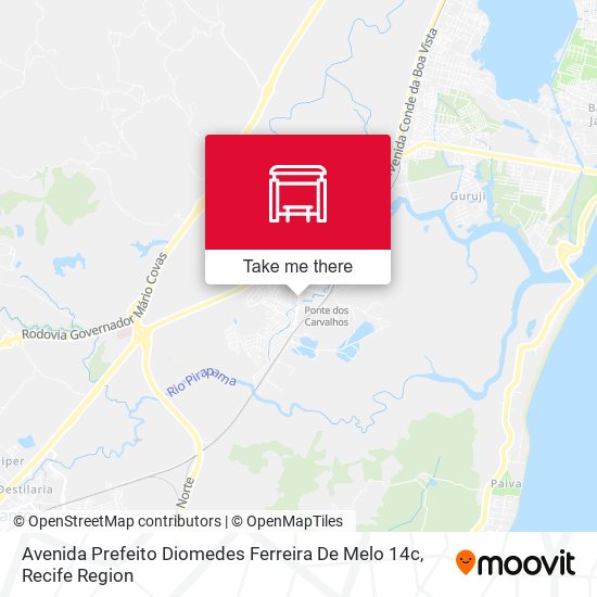 Avenida Prefeito Diomedes Ferreira De Melo 14c map