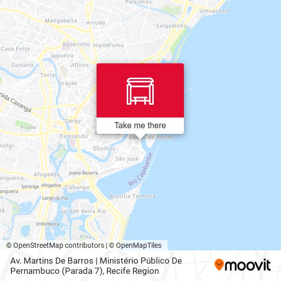 Mapa Av. Martins De Barros | Ministério Público De Pernambuco (Parada 7)