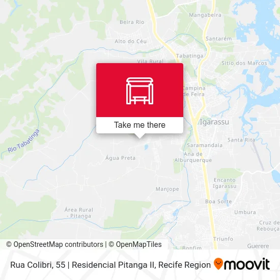 Rua Colibri, 55 | Residencial Pitanga II map