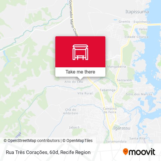 Rua Três Corações, 60d map