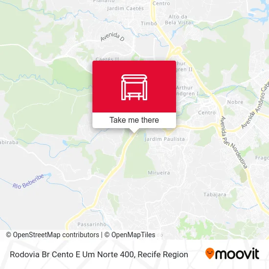 Rodovia Br Cento E Um Norte 400 map