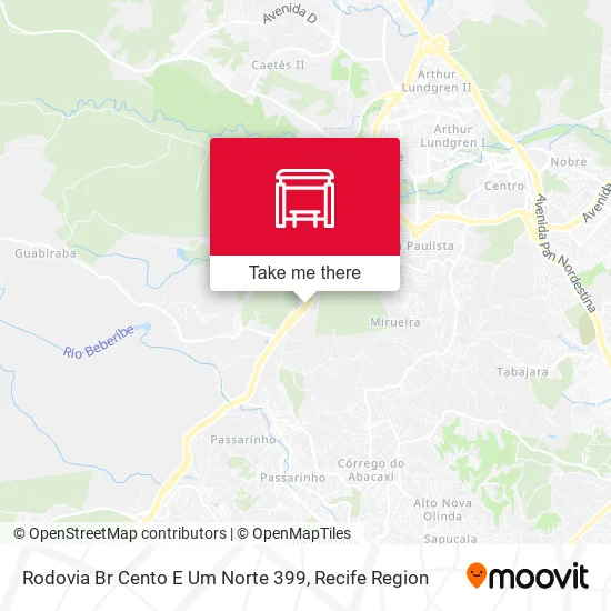 Rodovia Br Cento E Um Norte 399 map
