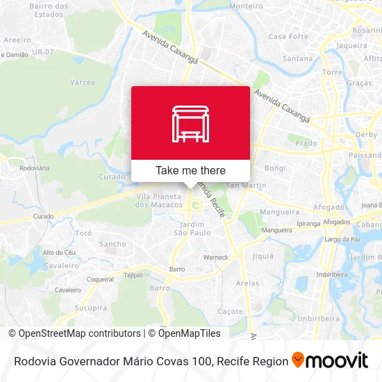 Rodovia Governador Mário Covas 100 map