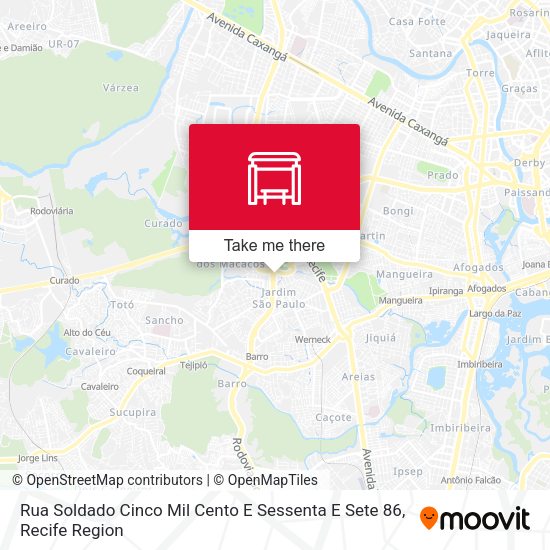 Rua Soldado Cinco Mil Cento E Sessenta E Sete 86 map