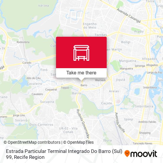 Mapa Estrada Particular Terminal Integrado Do Barro (Sul) 99