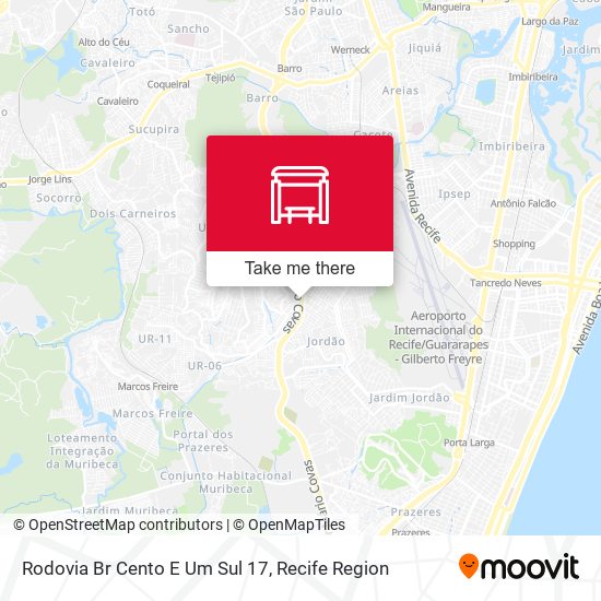 Rodovia Br Cento E Um Sul 17 map