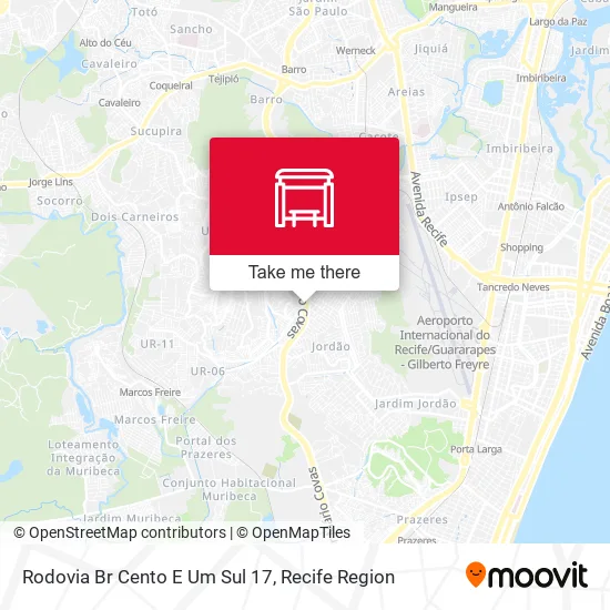 Rodovia Br Cento E Um Sul 17 map