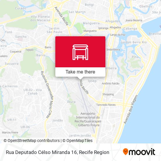 Mapa Rua Deputado Célso Miranda 16