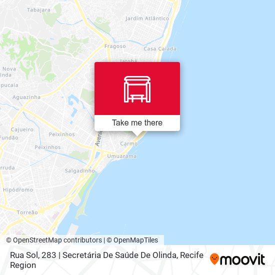 Rua Sol, 283 | Secretária De Saúde De Olinda map
