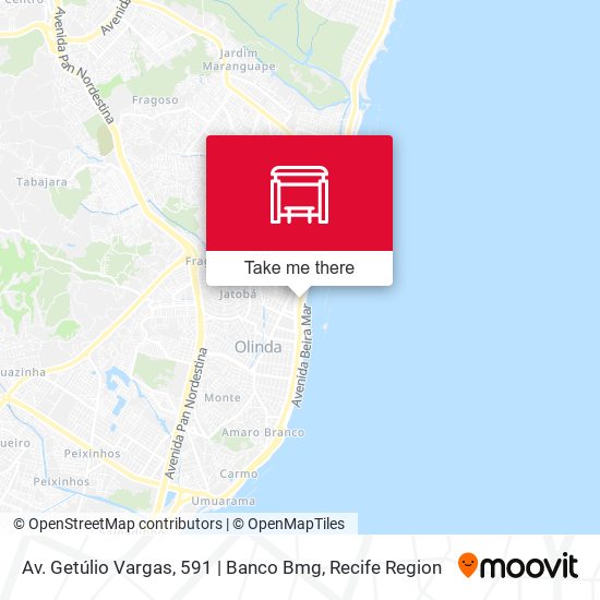 Mapa Av. Getúlio Vargas, 591 | Banco Bmg