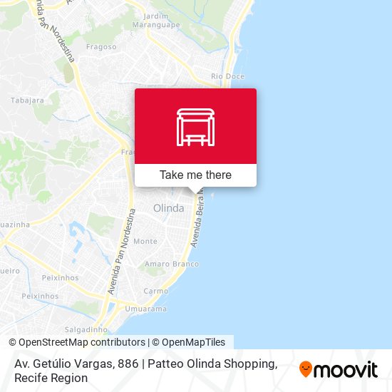 Av. Getúlio Vargas, 886 | Patteo Olinda Shopping map