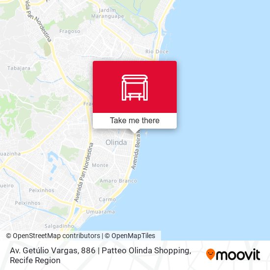 Av. Getúlio Vargas, 886 | Patteo Olinda Shopping map