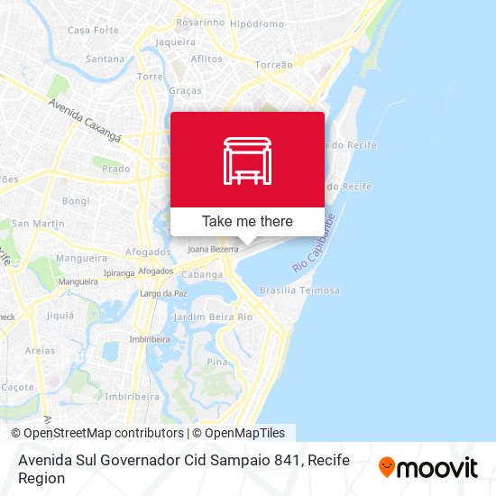 Mapa Avenida Sul Governador Cid Sampaio 841