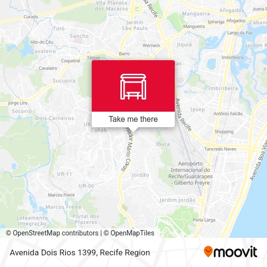 Avenida Dois Rios 1399 map