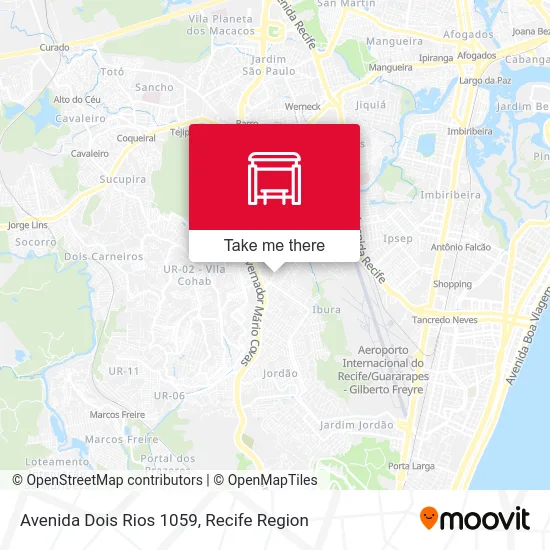 Avenida Dois Rios 1059 map