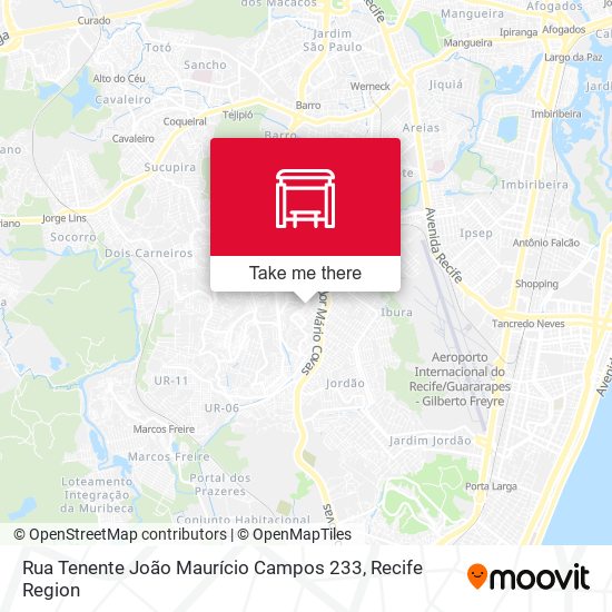 Mapa Rua Tenente João Maurício Campos 233