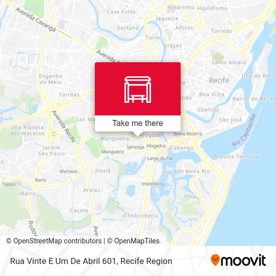 Rua Vinte E Um De Abril 601 map