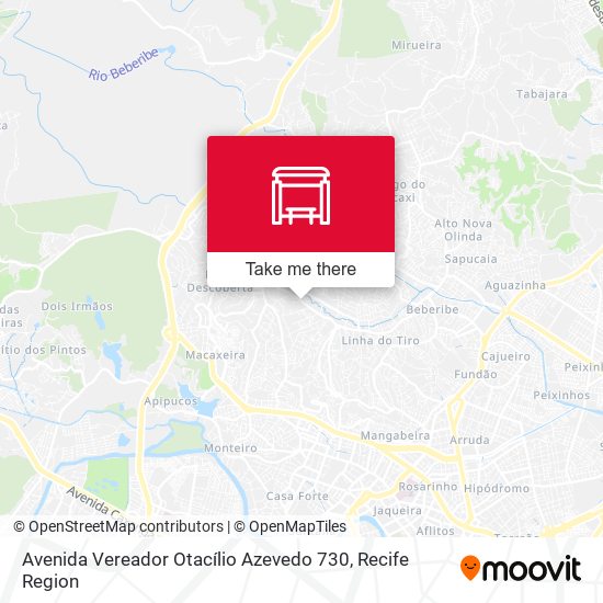 Mapa Avenida Vereador Otacílio Azevedo 730