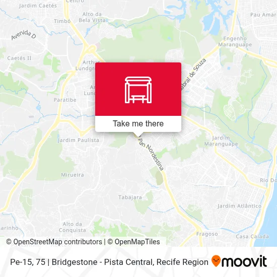 Pe-15, 75 | Bridgestone - Pista Central map