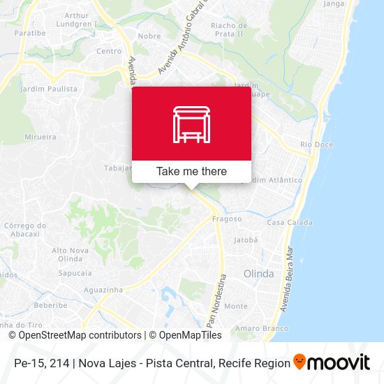 Pe-15, 214 | Nova Lajes - Pista Central map