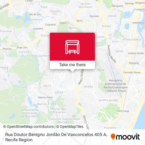 Rua Doutor Benígno Jordão De Vasconcelos 405 A map