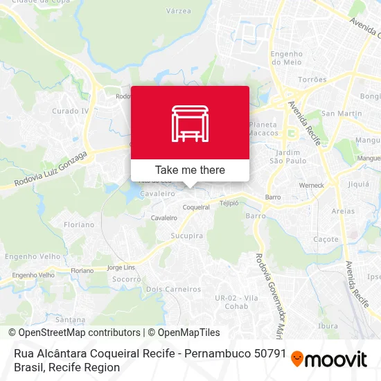 Rua Alcântara Coqueiral Recife - Pernambuco 50791 Brasil map