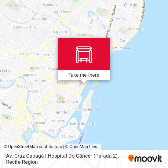 Av. Cruz Cabugá | Hospital Do Câncer (Parada 2) map