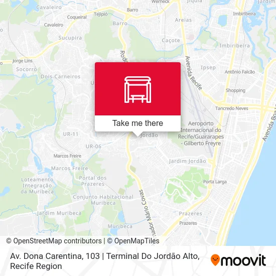 Av. Dona Carentina, 103 | Terminal Do Jordão Alto map