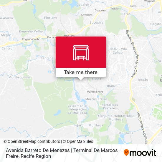 Avenida Barreto De Menezes | Terminal De Marcos Freire map