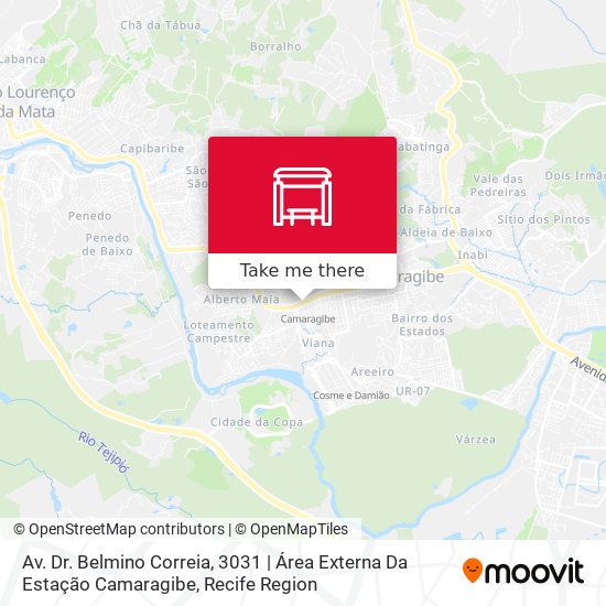 Mapa Av. Dr. Belmino Correia, 3031 | Área Externa Da Estação Camaragibe