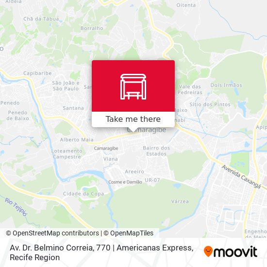 Av. Dr. Belmino Correia, 770 | Americanas Express map