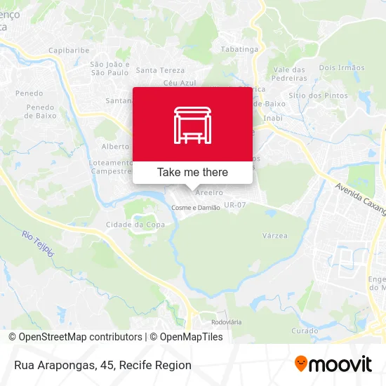 Rua Arapongas, 45 map