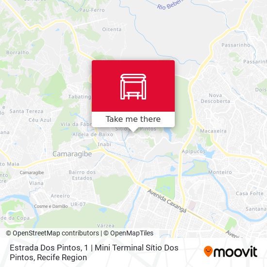 Mapa Estrada Dos Pintos, 1 | Mini Terminal Sítio Dos Pintos