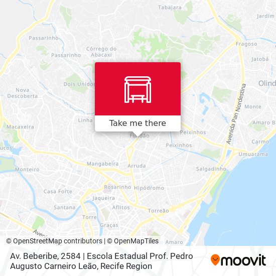 Mapa Av. Beberibe, 2584 | Escola Estadual Prof. Pedro Augusto Carneiro Leão