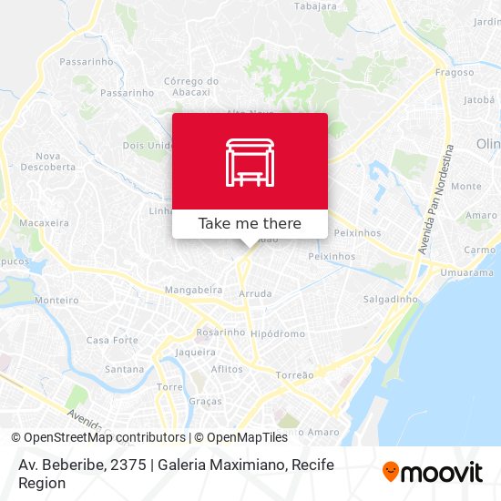 Mapa Av. Beberibe, 2375 | Galeria Maximiano