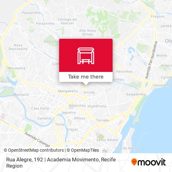 Mapa Rua Alegre, 192 | Academia Movimento