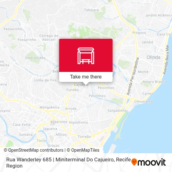Rua Wanderley 685 | Miniterminal Do Cajueiro map