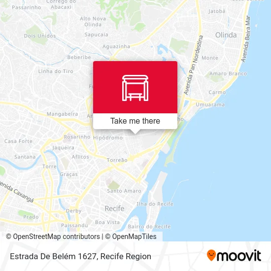 Estrada De Belém 1627 map