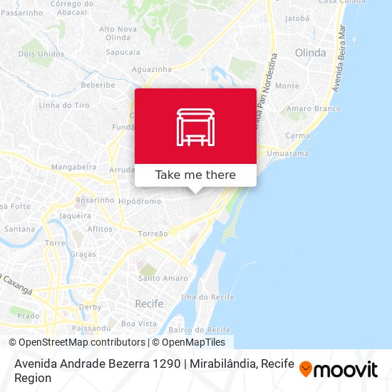 Avenida Andrade Bezerra 1290 | Mirabilândia map