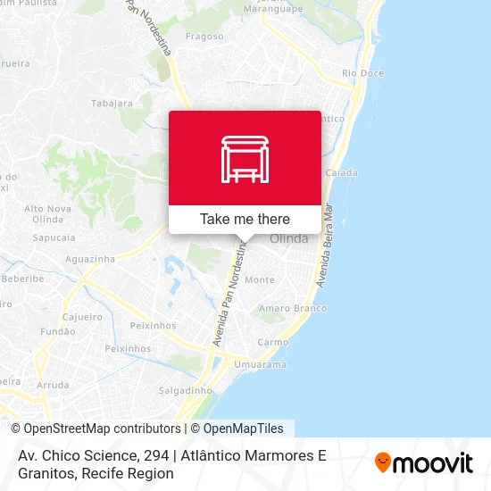Av. Chico Science, 294 | Atlântico Marmores E Granitos map