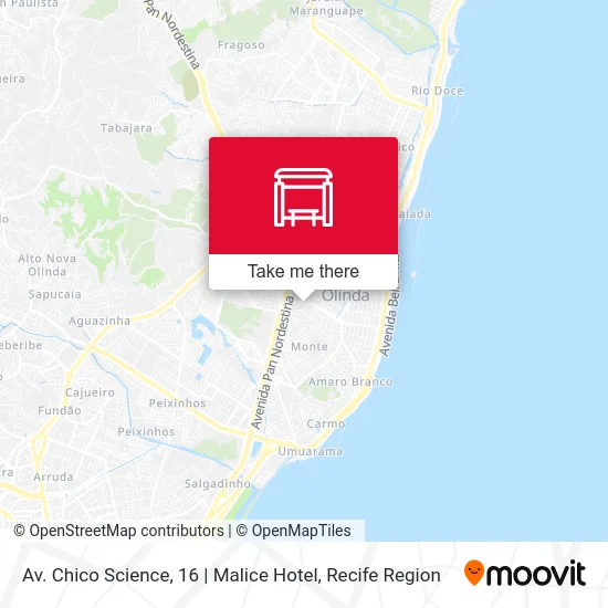 Av. Chico Science, 16 | Malice Hotel map