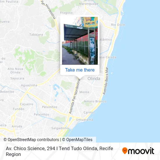 Av. Chico Science, 294 I Tend Tudo Olinda map
