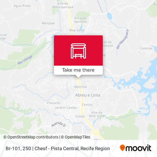 Br-101, 250 | Chesf - Pista Central map