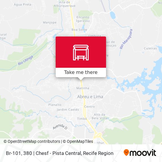 Br-101, 380 | Chesf - Pista Central map